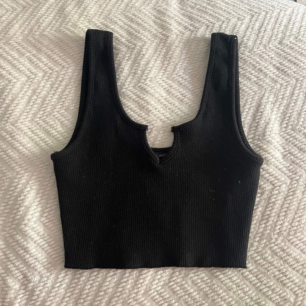 Ribbed Crop Top Cotton Candy